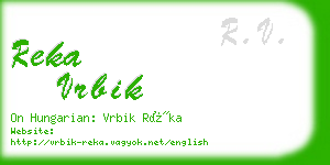 reka vrbik business card